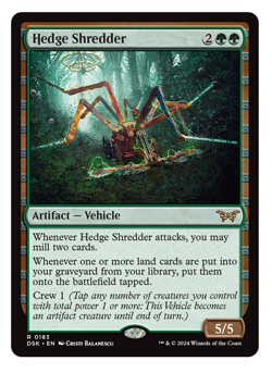 MTG - 1 x Hedge Shredder - Rare Artifact Vehicle - Duskmourn (DSK) - M/NM - Image 1