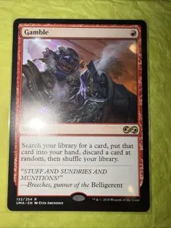 Gamble - Magic the Gathering (MTG) - Ultimate Masters - Rare - 080 - NM - Image 1