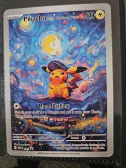 Pokemon Pikachu Starry Night Van Gogh Beautiful Moon Brand New - Image 1