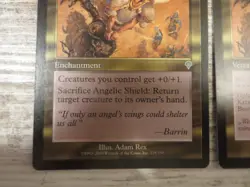2x Angelic Shield - Invasion - NM/EX - 1x English 1x German - OOP MTG - Image 2