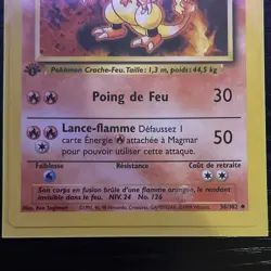 Magmar 36/102 Base Set 1st Edition French Uncommon Regular 50 HP 1999 - Image 3