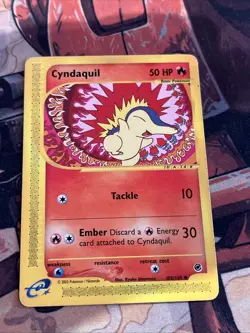 Cyndaquil 105/165 Expedition Base Set Vintage Pokemon 2002 E Reader - Image 1