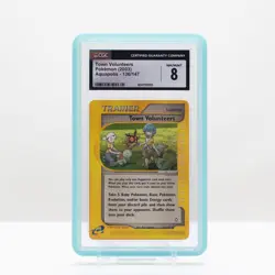 Pokemon Town Volunteers Non-Holo #136/147 Aquapolis 2003 - CGC 8 - Image 1