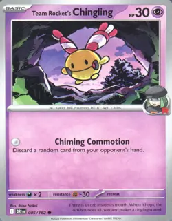 Team Rocket's Chingling 085/182 Common Destined Rivals Pokemon Near Mint - Image 1