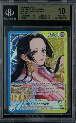 2026 One Piece OP14-041 Azure Sea's Seven BOA HANCOCK Alt Art BGS 10 Pristine - Image 1