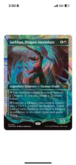 Sarkhan, Dragon Ascendant (0413) (Showcase) (Halo Foil) Tarkir: Dragonstorm Foil - Image 1