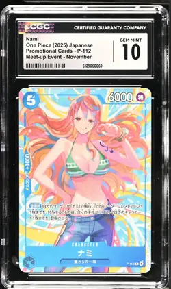 Nami #P-112 Japanese 2025 One Piece Promotional Cards CGC 10 - Image 1
