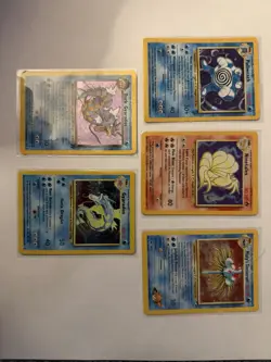 Pokemon TCG 5-Card holo Vintage Lot Dark Gyarados Gyarados Poliwrath Ninetales - Image 1