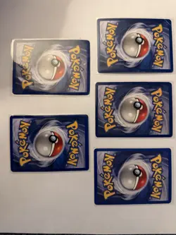 Pokemon TCG 5-Card holo Vintage Lot Dark Gyarados Gyarados Poliwrath Ninetales - Image 2