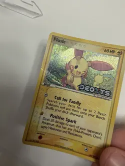 2005 Pokemon EX Deoxys #44 Plusle Reverse Holo Rare Vintage Card STAMPED MP - Image 3