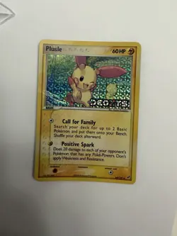 2005 Pokemon EX Deoxys #44 Plusle Reverse Holo Rare Vintage Card STAMPED MP - Image 5