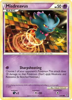 Misdreavus 54/95 Unleashed Pokemon Card - LP - Image 1