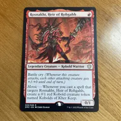 MTG Magic Rosnakht, Heir of Rohgahh Dominaria United Commander NM - Image 1