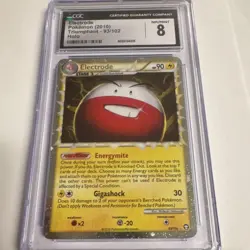 CGC 8 Electrode Triumphant 93/102 Rare Holo 90HP English 2010 - Image 2
