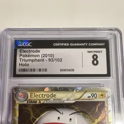 CGC 8 Electrode Triumphant 93/102 Rare Holo 90HP English 2010 - Image 4