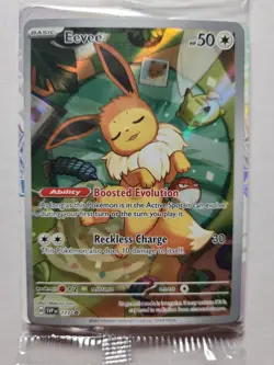 Pokemon SEALED Eevee SVP 173 Prismatic Evolutions Holofoil ETB Black Star Promo - Image 1
