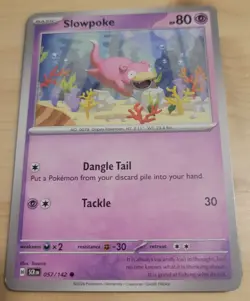 Slowpoke Non Holo 57 /142 Common Stellar Crown Pokemon Near Mint - Image 1