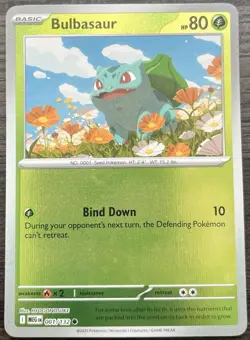 Bulbasaur 001/132 Pokemon TCG Mega Evolution Reverse Holo MINT NM - Image 1