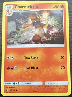 Charmeleon 19/147 Pokemon TCG Sun & Moon Burning Shadows Uncommon MINT NM - Image 1