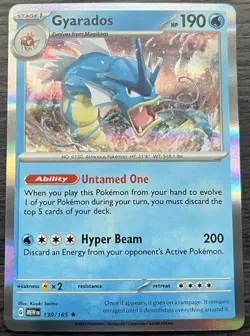 Gyarados 130/165 Pokemon TCG Scarlet & Violet 151 Holo MINT NM - Image 1
