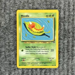 Vintage Pokemon Neo Discovery Weedle 70/75 Common NM - Image 1