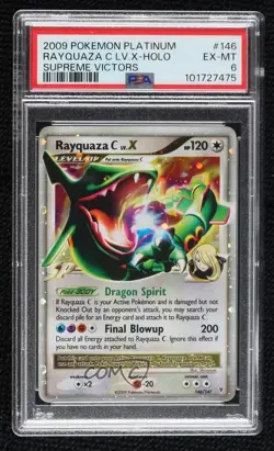 Rayquaza C LV X Holo Pokemon Platinum Supreme Victors #146 2009 - Image 1