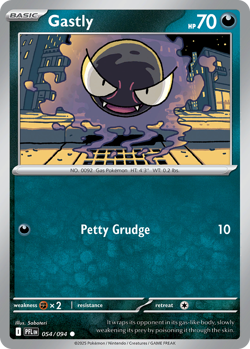 GASTLY 054/094 C PHANTASMAL FLAMES POKEMON REVERSE HOLO NM/M GASTLY - Image 1