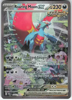 ROARING MOON EX 251/182 SPECIAL ILLUSTRATION RARE PARADOX RIFT POKEMON NM - Image 1