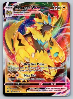 Pokemon Crown Zenith Zeraora VMAX 054/159 NM - Image 1
