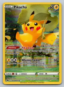 Pokemon Pikachu GG30/GG70 Crown Zenith Galarian Gallery NM - Image 1