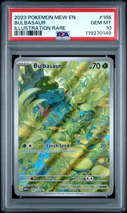 2023 POKEMON MEW EN-151 ILLUSTRATION RARE #166 BULBASAUR PSA 10 - Image 1
