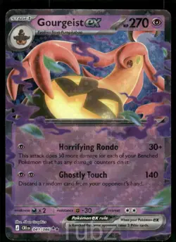 Gourgeist ex 041/086 Double Rare ME04: Chaos Rising Pokemon Near Mint - Image 1