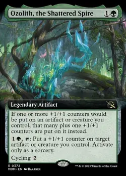 1x Ozolith, the Shattered Spire - Extended Art Light Play MTG Magic - Kid Icarus - Image 1