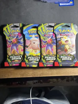 Pokemon TCG Perfect Order Art Set of x4 Sleeved Booster Packs New Factory Sealed - Image 1