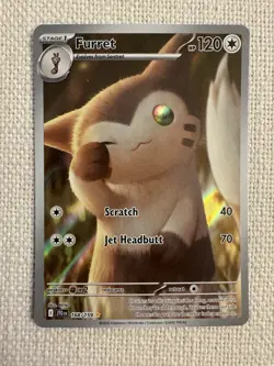 Furret 168/159 IR Illustration Rare Pokemon 2025 Journey Together NM - Image 1