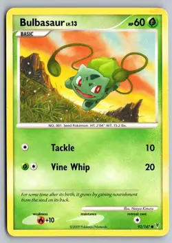 Bulbasaur 93/147 Common Supreme Victors Pokemon Moderately Played - Image 1