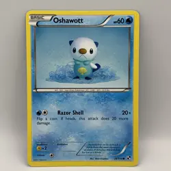 Oshawott 28/114 Regular Common Black & White Pokemon - Image 1