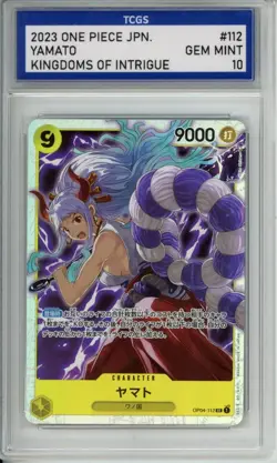 2023 ONE PIECE JPN. KINGDOMS OF INTRIGUE SR #112 YAMATO TCGS GEM MINT 10 N1 - Image 1