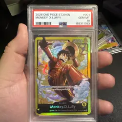 2026 One Piece English Monkey D Luffy ST29-001 Egghead Deck PSA 10 - Image 1