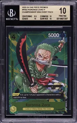 ONE PIECE RORONOA ZORO 2024 CHAMPIONSHIP 2024 EVENT PACK #042 BGS 10 - Image 1