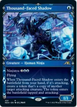 1 x Thousand-Faced Shadow - Showcase - Neon Dynasty - LP-Magic The Gathering-MTG - Image 1