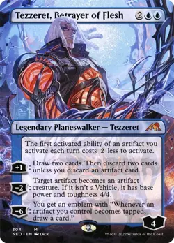 Tezzeret, Betrayer of Flesh: MtG Magic Kamigawa Neon Dynasty BORDERLESS - Image 1