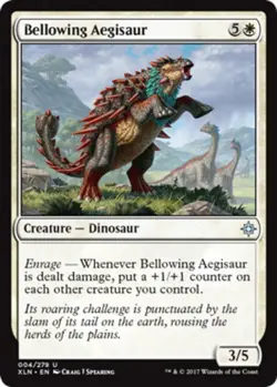 MTG Bellowing Aegisaur - Foil, Ixalan, Moderately Played, English - Image 1