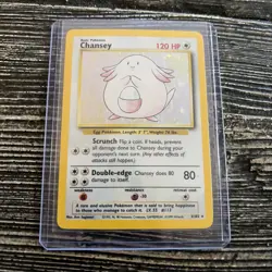 Chansey - 3/102 - Pokemon Base Set Unlimited Holo Rare Card WOTC MP - Image 1
