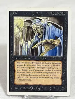 Lich - Unlimited Edition ~LP/MP~ Magic The Gathering MTG - Image 1