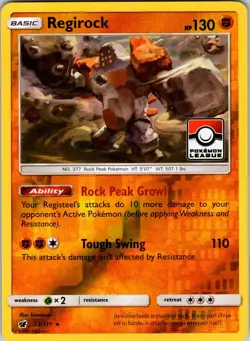 Regirock - (Pokemon League) 053/111 League & Championship Cards Pokemon TCG NM - Image 1