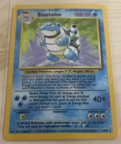 Pokemon Blastoise 2/102 Base Set Holo Rare WOTC Vintage - Image 1