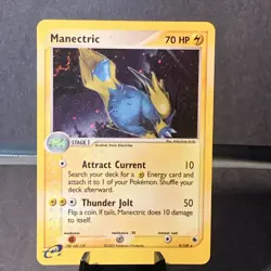 Pokemon TCG Manectric 9/109 Holo Rare Ex Ruby & Sapphire VTG 2003 - Image 1