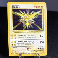 1999 Pokemon Base Set Zapdos 16/102 Holo Rare Unlimited WOTC - Image 1