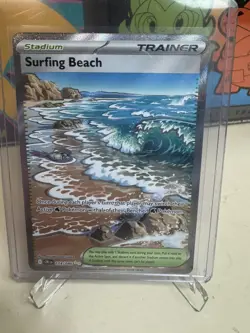 Surfing Beach 114/086 Full Art Ultra Rare NM - Chaos Rising Pokemon - Image 1